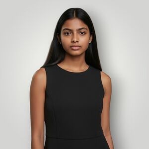 Milly Minis Girls 16 Black Cady Seamed Top New $150 Corporate Core Teen